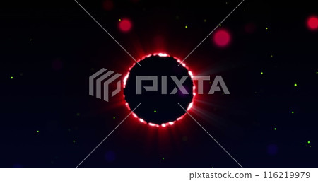 Image of you win text banner over colorful light trails and light spots against black background Image of you win text banner over colorful light trails and light spots against black background 116219979