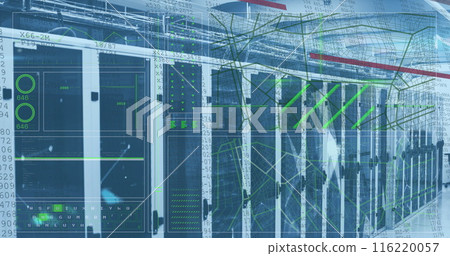 Image of data processing over computer servers Image of data processing over computer servers 116220057