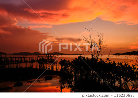 sunset over the lake sunset over the lake 116220653