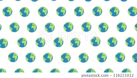 Image of heart shape globe over globes on white background Image of heart shape globe over globes on white background 116221012