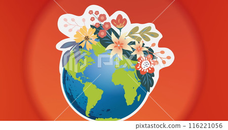 Image of red circle on red background Image of red circle on red background 116221056