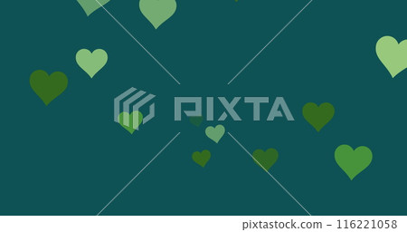 Image of earth day text over globe and hearts Image of earth day text over globe and hearts 116221058