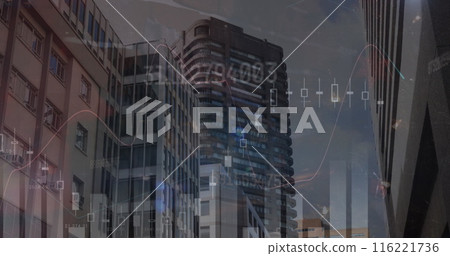 Image of data processing over cityscape 116221736