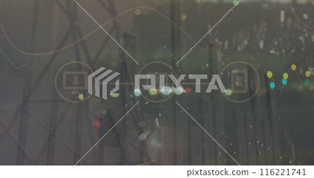 Image of data processing over cityscape 116221741