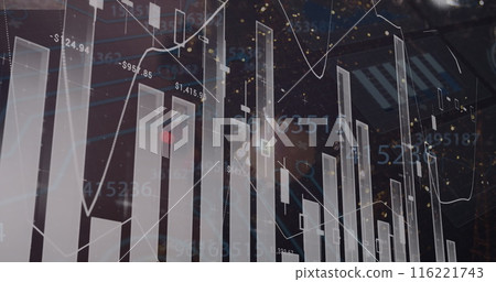 Image of data processing over cityscape Image of data processing over cityscape 116221743