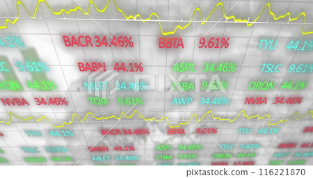 Image of stock market on white background 116221870