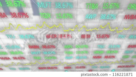 Image of stock market on white background 116221871