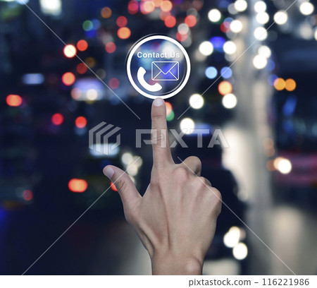 Business contact us and customer service concept 116221986