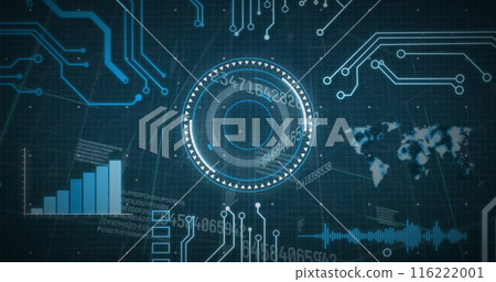 Image of data processing, scope scanning and computer circuit board Image of data processing, scope scanning and computer circuit board 116222001