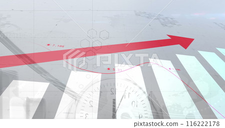 Image of statistical data processing against grey background 116222178