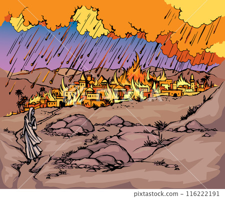 Vector drawing. Death of Pompeii Vector drawing. Death of Pompeii 116222191