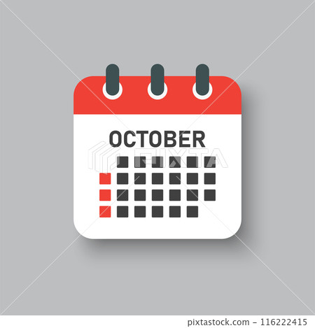 Vector template icon page calendar month September 116222415