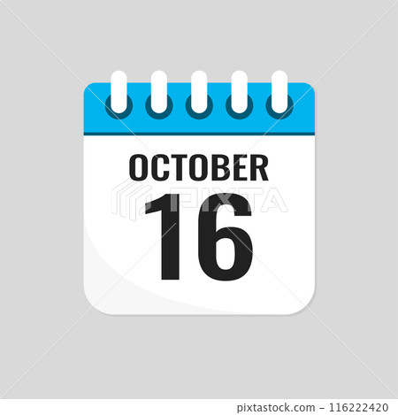 Icon page calendar day - 16 October 116222420