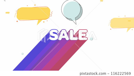 Image of sale text over multiple speech bubbles against white background Image of sale text over multiple speech bubbles against white background 116222569