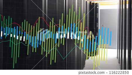Image of financial data processing over computer servers Image of financial data processing over computer servers 116222850