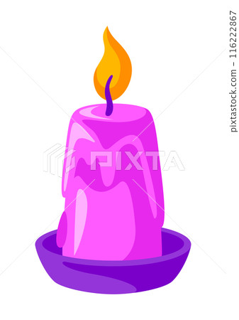 Magic candle illustration. Witchcraft alchemy mystery element. Magic candle illustration. Witchcraft alchemy mystery element. 116222867