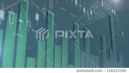 Image of financial data processing over grey background Image of financial data processing over grey background 116223290