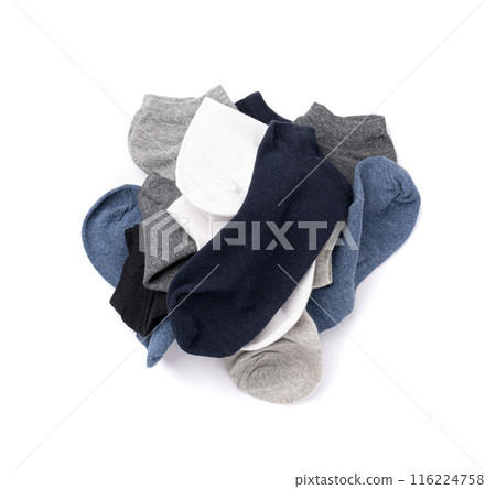 New Cotton Socks Isolated, Folded Sportswear Set, Classic Unisex Cotton Socks Collection 116224758