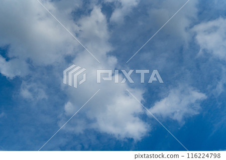 Blue Sky with White Clouds, Sunny Cloudy Sky Texture Background, Fluffy Clouds Pattern, Sunny Cumulus Blue Sky with White Clouds, Sunny Cloudy Sky Texture Background, Fluffy Clouds Pattern, Sunny Cumulus 116224798