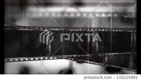 Image of interference over film stock on white background Image of interference over film stock on white background 116224865