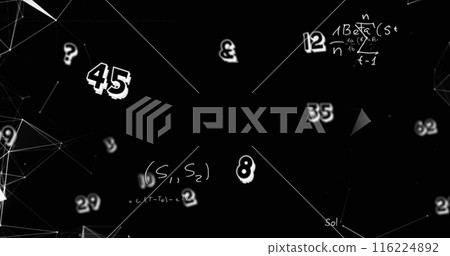 Image of mathematical equations over data processing Image of mathematical equations over data processing 116224892