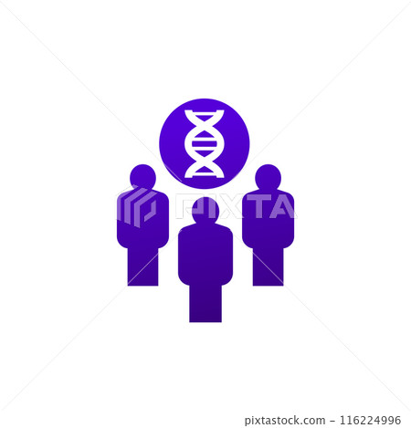 clones or cloning icon with people and dna 116224996