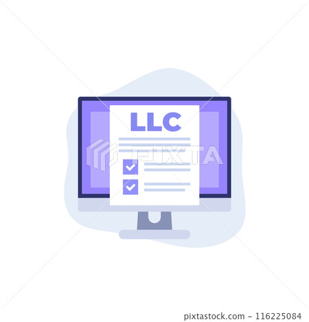 LLC, Limited Liability Company registration vector 116225084
