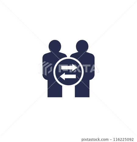 interpersonal relationship icon with people 116225092