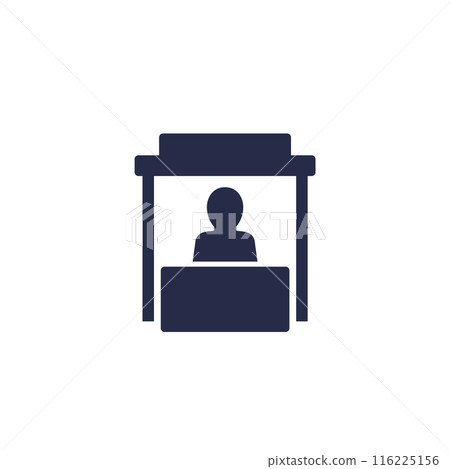 booth or stand icon with an exhibitor booth or stand icon with an exhibitor 116225156