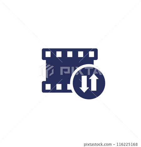 video transfer icon on white 116225168