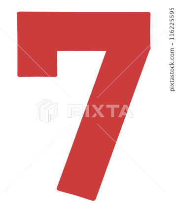 Illustration material of the number seven 116225595