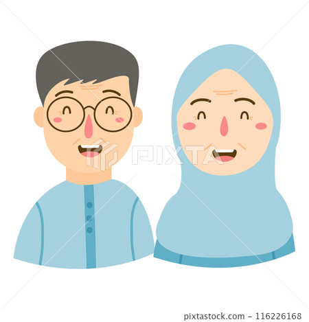 cartoon happy grandparent day  116226168