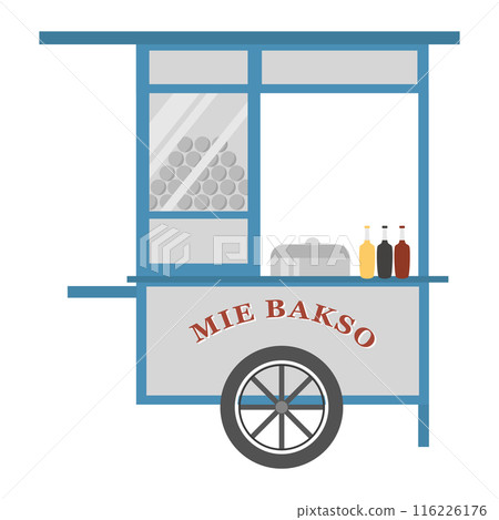 mie bakso cart illustration traditional street mie bakso cart illustration traditional street 116226176