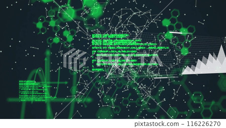 Image of people icons, statistics and data processing 116226270