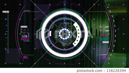 Image of scope scanning and data processing over computer servers Image of scope scanning and data processing over computer servers 116226394