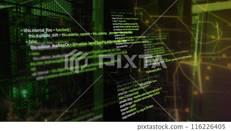 Image of data processing against computer server room 116226405