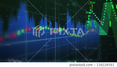 Image of financial data processing over world map Image of financial data processing over world map 116226581