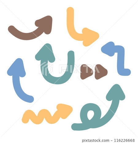 Hand drawn creative arrow set design Hand drawn creative arrow set design 116226668