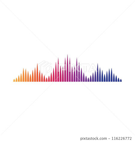 Sound wave logo images illustration 116226772