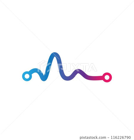 Sound wave logo images illustration 116226790