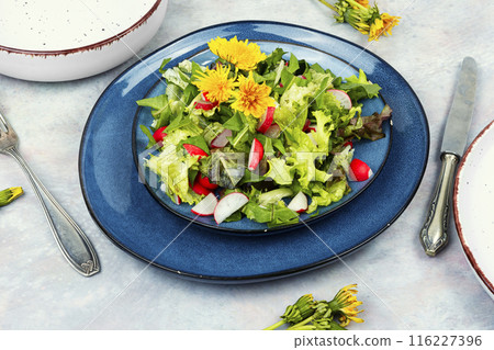 Fresh dandelion salad 116227396
