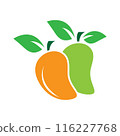 Fresh mango logo images illustration 116227768