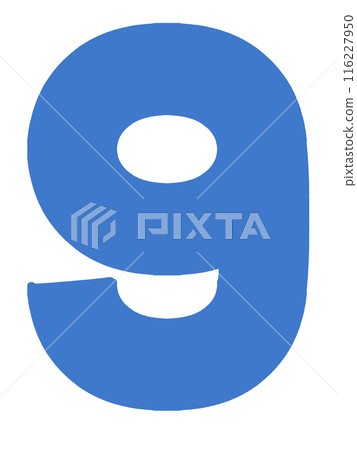 Illustration material of the number nine 116227950