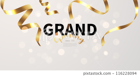 Design your opening card with ribbon. Vector illustration Beautiful business banner template Design your opening card with ribbon. Vector illustration Beautiful business banner template 116228094