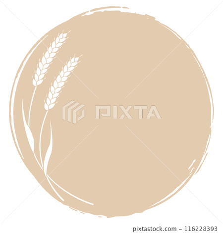 Wheat and circular frames set 116228393