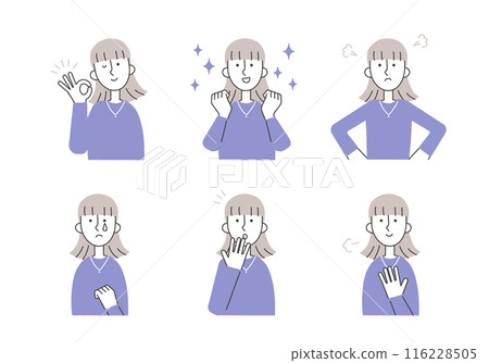 女性臉部表情E組2 女性臉部表情E組2 116228505