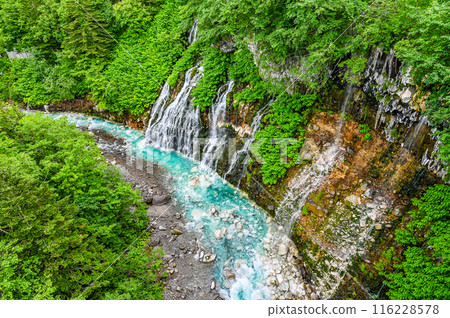 Shirahige Waterfall in Biei, Hokkaido Shirahige Waterfall in Biei, Hokkaido 116228578