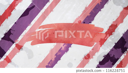 Image of red shape with copy space over lines on white background Image of red shape with copy space over lines on white background 116228751