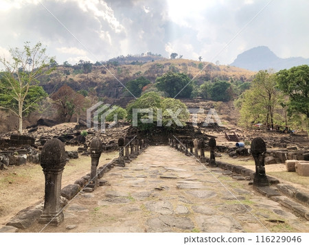 The linga approach to Wat Phu, a world heritage site in Laos The linga approach to Wat Phu, a world heritage site in Laos 116229046
