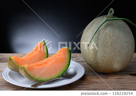 非常甜的夕張哈密瓜（黑色背景） 116229254